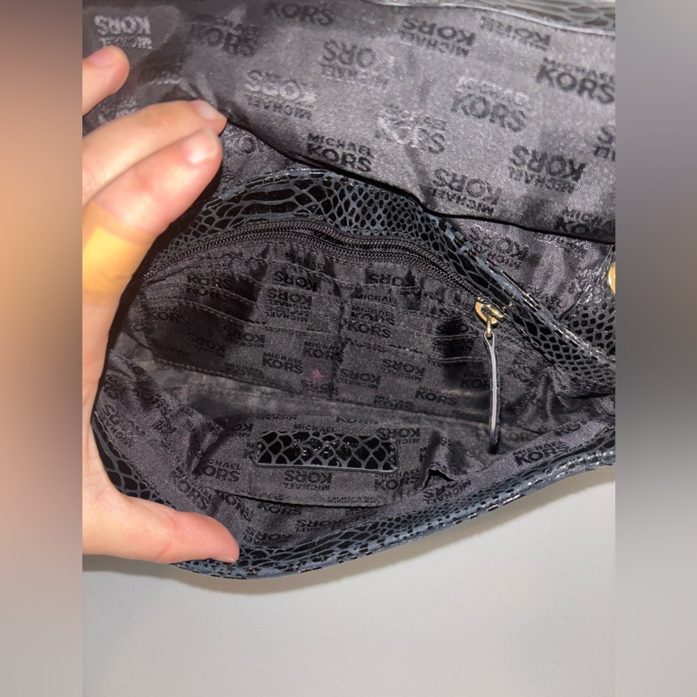 Michael Kors Python Embossed Hamilton Flap Should… - image 5